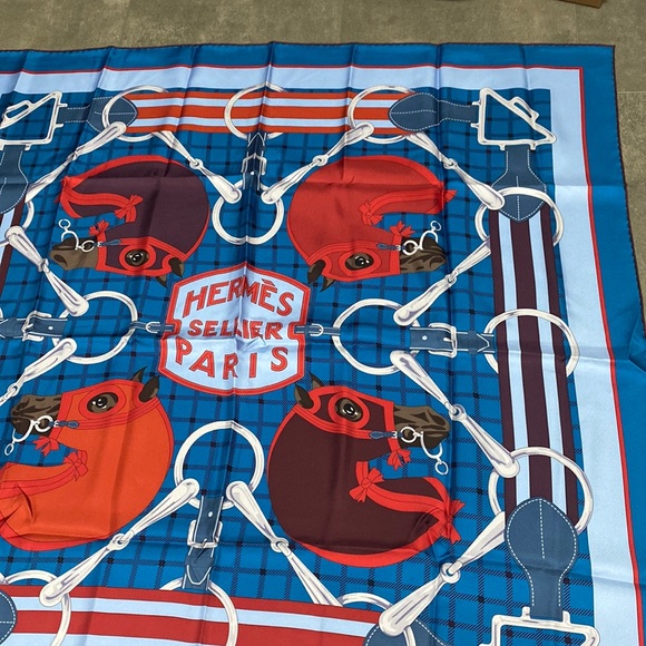 BNWT Authentic Hermes 90cm silk scarf - Tatersale - Picture 1 of 3